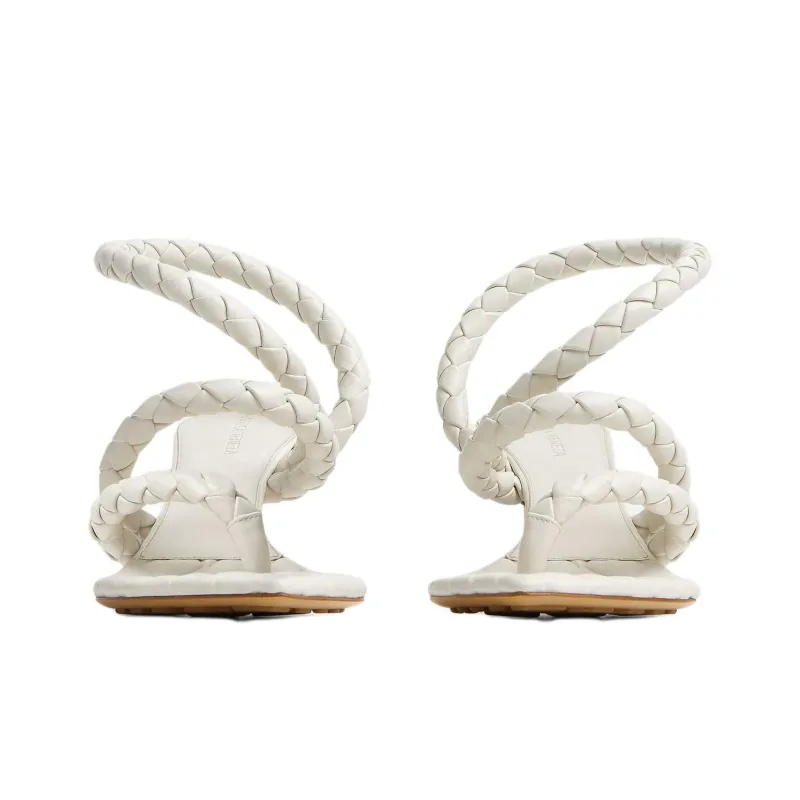 Bottega Veneta One Strap Sandals 6cm Women's White-2