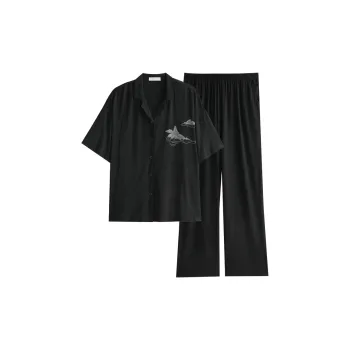 Same Language Pajama Set Women's Feather Black