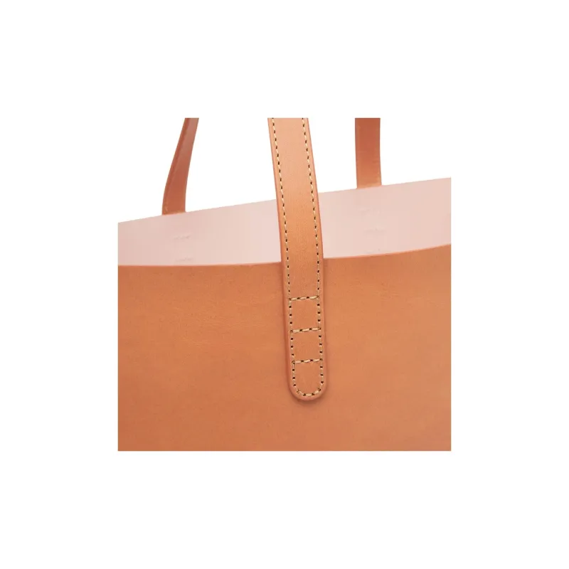 MANSUR GAVRIEL Vegetable Tanned Leather Tote Bag Shopping Bag Handbag Small Size Women's Camel/Pink-3
