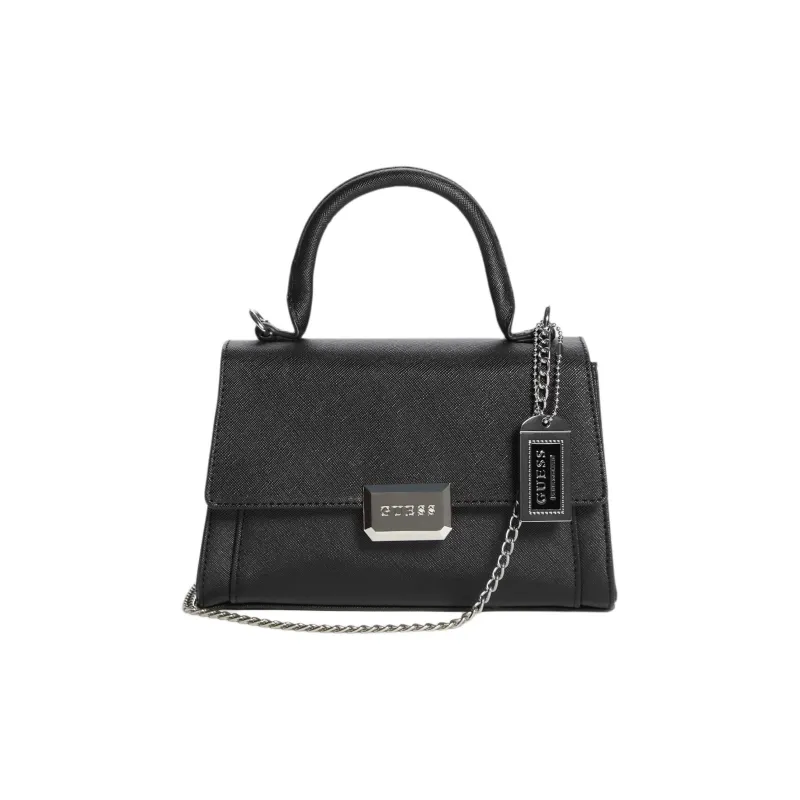 GUESS Metal Handbag Shoulder Bag Crossbody Bag Mini Women's Black-0