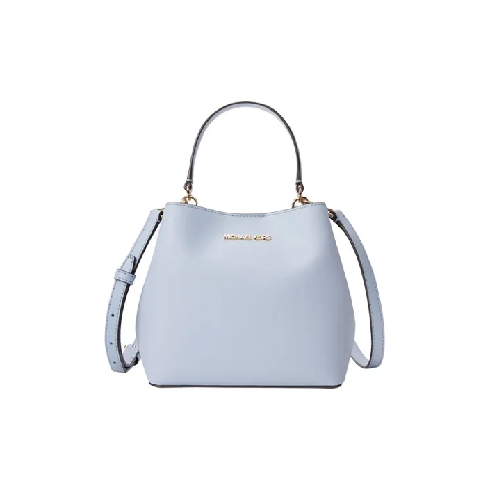 MICHAEL KORS Leather Bucket Bag, Crossbody Handbag Trumpets Women's Macaron Color-0