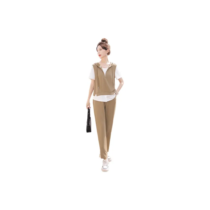 Cypress House Casual Suit Women's Khaki & White-1