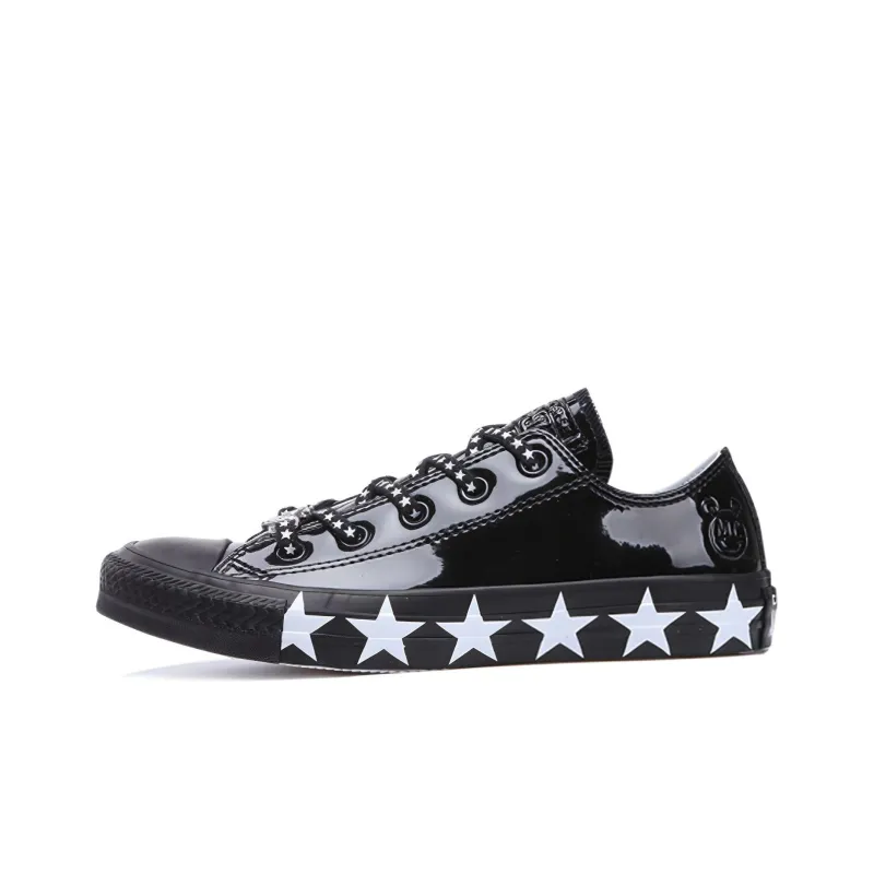 Converse Chuck Taylor All Star Ox Miley Cyrus Black White Stars Women's-0