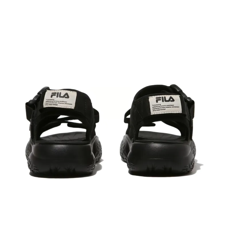 FILA Tapered Sandals 2 Beach Sandals Unisex Black Korean Style-3
