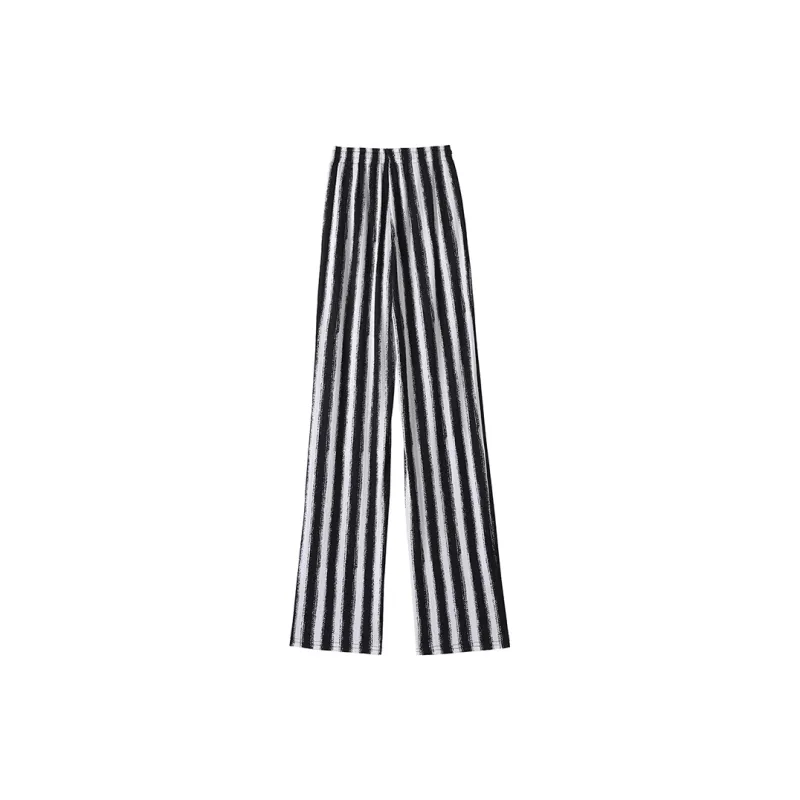 0571 Family Casual Pants Women's Coarse Stripes-1