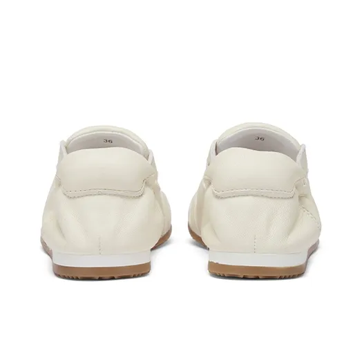 ZSBELLA Lightweight Breathable Slip-Resistant Low-Top Casual Shoes Women's Ecru-4