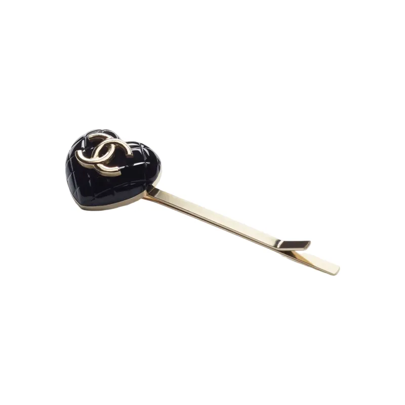 CHANEL Hair Clip Women's Black/Gold-1