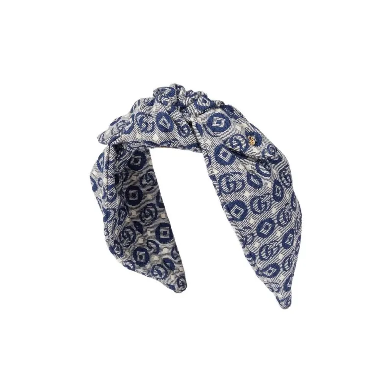 GUCCI Monogram Ruched Headband-2