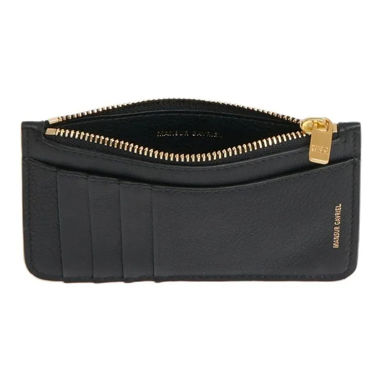 MANSUR GAVRIEL Calfskin Card Holder Women's Black-2