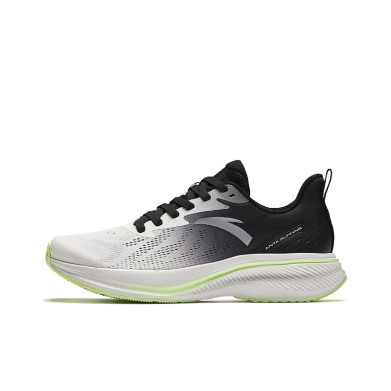 Anta Running Collection Cushioning Wear Resistant Low Top Casual Running Shoes Men's White Black-0