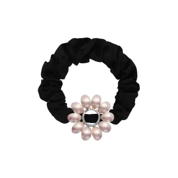 ROYALSASA Polyester Faux Pearl Hair Tie Women's