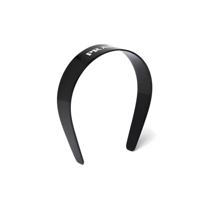 PRADA Logo-stamp Plexiglas Headband-0