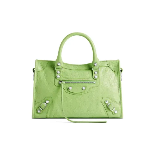 Balenciaga Arena Lambskin One Shoulder Handbags Small Size Women's Green