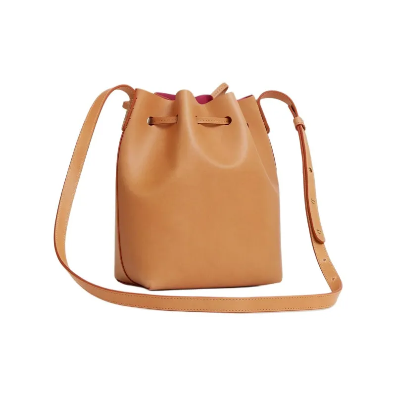 MANSUR GAVRIEL Plant Tanned Leather Bucket Bags Shoulder Bag Crossbody Bag Mini Women's Camel Multicolor Red-2