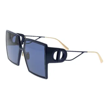 DIOR Irregular Shape Sunglasses Women's Black