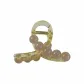 Pink Round Bead Translucent Yellow Acrylic Claw Clip