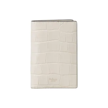 Mulberry Leather Passport Holder Small Size Women's Eggshell Yellow