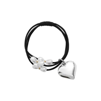 ROYALSASA Rubber Band Faux Pearl Hair Tie Hair Tie Women's