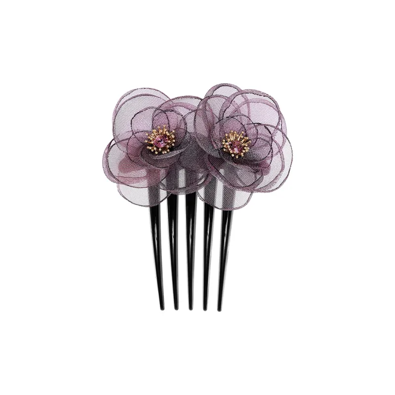 ROYALSASA Silk Chiffon Hair Brush Women's-5
