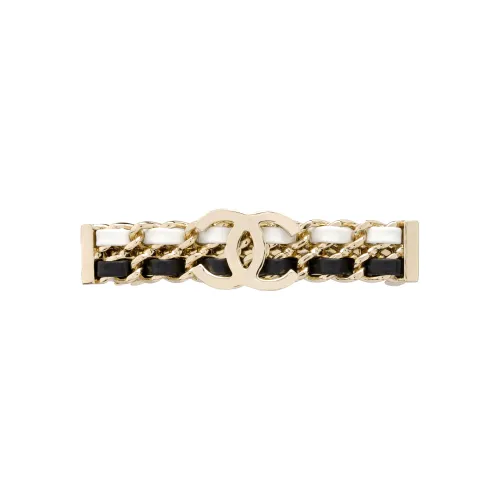 CHANEL Hair Clips Women's Gold/Black