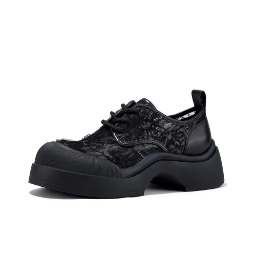 BELLALILY Slip Resistant Breathable Height Increasing Low Top Casual Shoes Women's