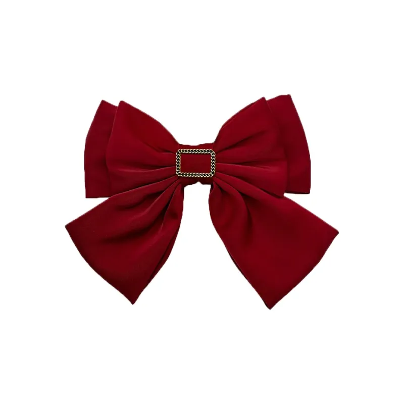 SENDME Hair Clips Women's Red Bowknot Hair Clip-0