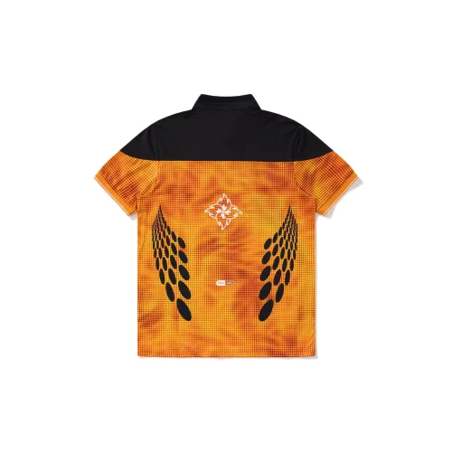 BURNIN T-Shirts Unisex Black With Orange