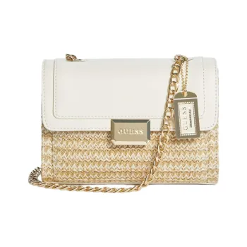 GUESS Blended Material Small Square Bag Shoulder Bag Crossbody Bag Women's Beige Brown