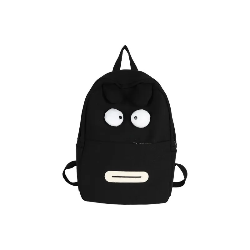 Elsvet Canvas Backpack Regular Unisex Black/Rose Red-0