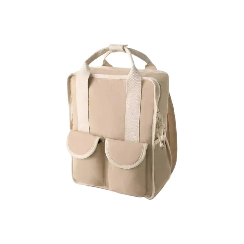 ZARA Polyamide Backpack Regular Women's Light Beige Yellow-1