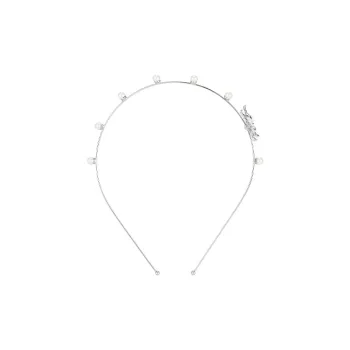 LILY&LOTTY Alloy Pearl Resin Headbands Women's Silver