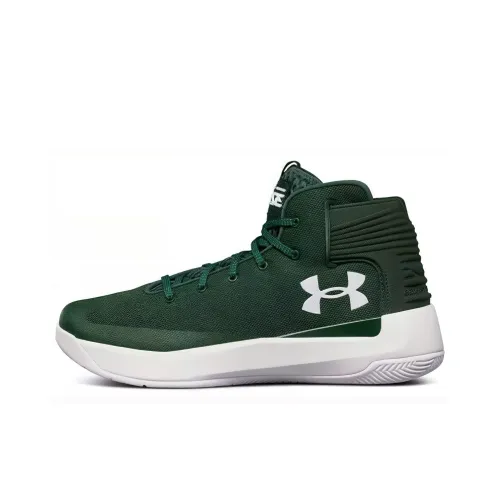 Under Armour Curry 3Zer0 Curry Cushioning Anti Slip Wear Resistant Breathability High Top Basketball Shoes Unisex Green
