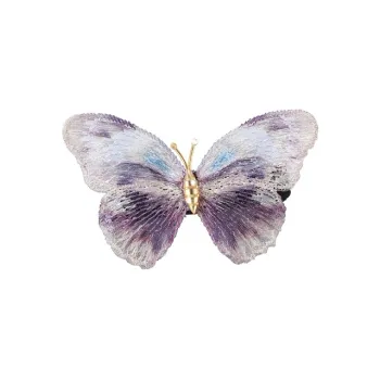 QIMEILA Fabric Hair Clips Women's Purple