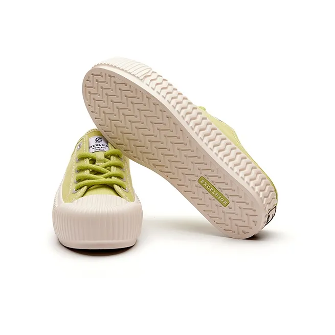 Excelsior Canvas Shoes Women's Low Top Rouge Pink/Lime Green-4