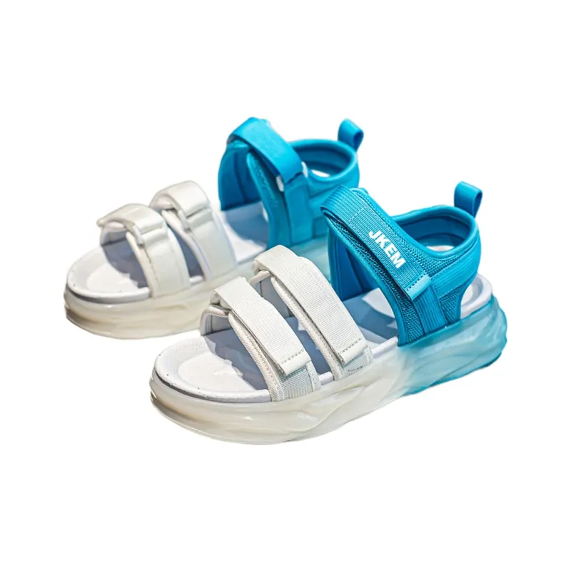 JKEM Beach Sandals Unisex White Black/White Blue/Beige Orange-2