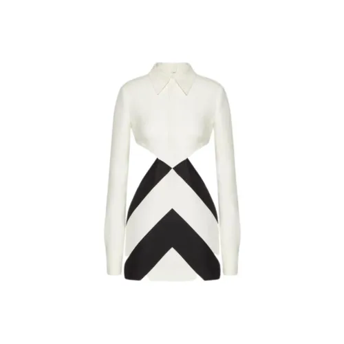 Valentino Long-Sleeved Dresses Women's Black/White