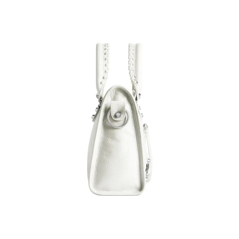 Balenciaga Arena Lambskin Crossbody One Shoulder Handbags Small Size Women's White-2