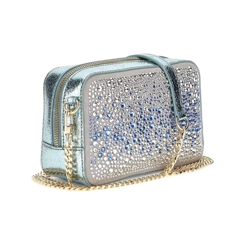 GUESS Faux Leather Shoulder Bag Crossbody Bag Mini Women's Blue-1