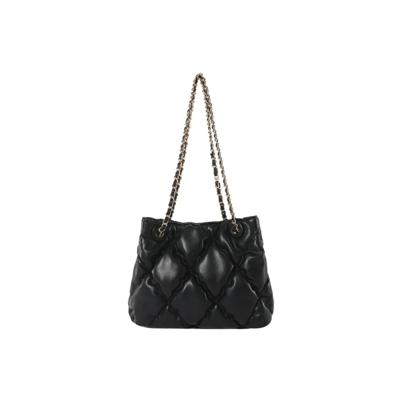 MARKANGARO PU Tote Portable Crossbody Bag Shoulder Bag Regular Women's Black/White-1