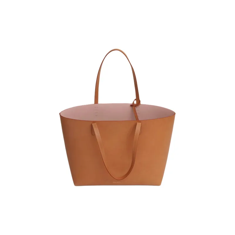 MANSUR GAVRIEL Plant Tanned Leather Tote Bag Shopping Bag Handbag Large Size Women's Camel Plaid Olive Green-2