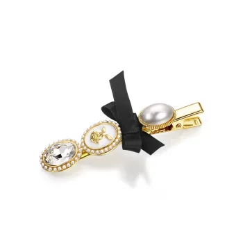 Cercoo Hair Clips Women's ThB1731 White Gold Black
