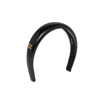 MIU MIU Logo plaque Leather Headband