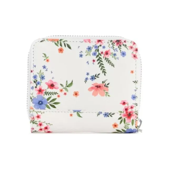 GUESS Leather Wallet Small Size Women's White & Multicolor-1