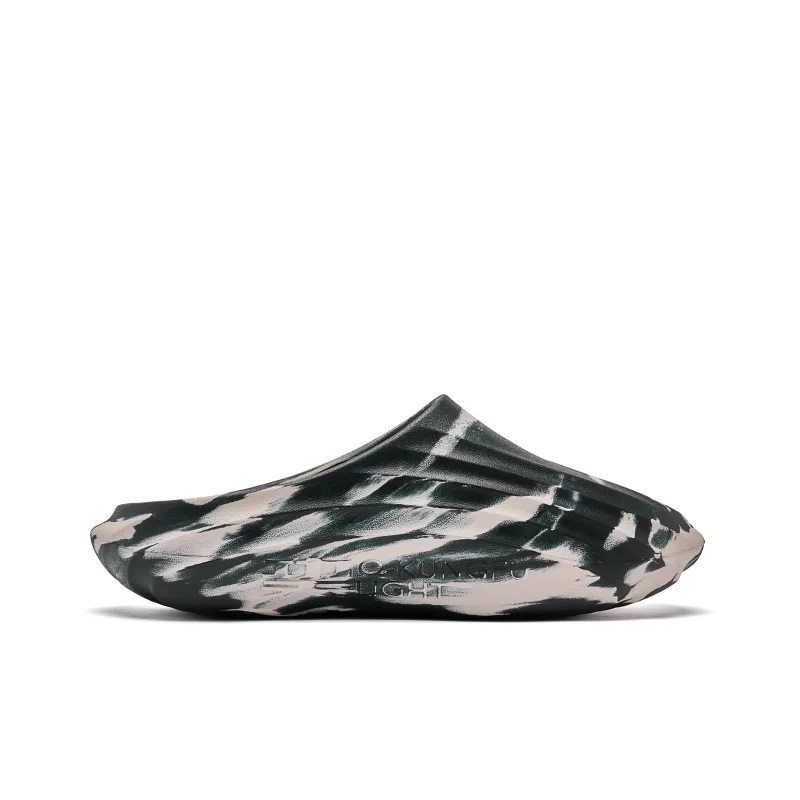 QIAODAN Gravitational Drag Slide Slippers Men Ink Gray Dusty-1