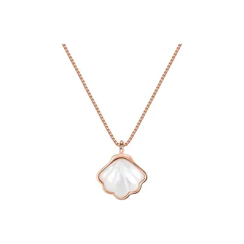 CLARKIA FLOWER S925 Silver Necklaces Women's Silver Rose Gold Necklace