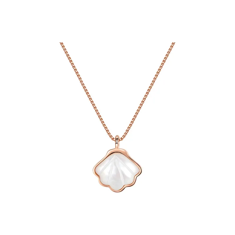 CLARKIA FLOWER S925 Silver Necklaces Women's Silver Rose Gold Necklace-0