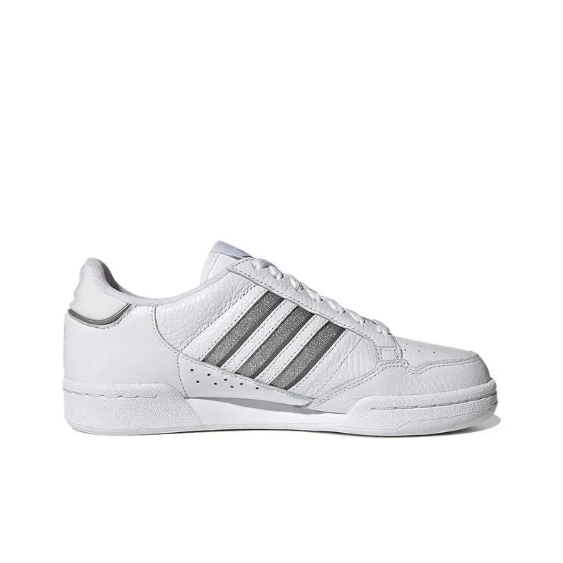 Adidas Continental 80 Stripes White Silver Metallic Women's-1