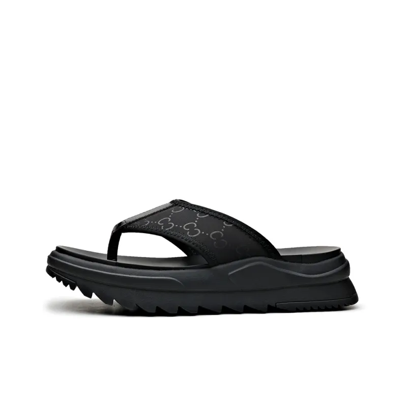 LUOMAIKE Flip Flops Men's Black-0