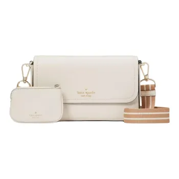Kate Spade Pebble Leather Shoulder Bag, Crossbody Bag Women's Parchment Multicolor