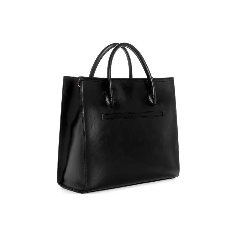 GUESS Faux Leather Tote Bag Shopping Bag Shoulder Bag Crossbody Bag Handbag Women's Black-1